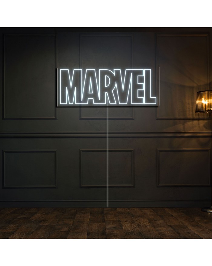 Neon Logo Marvel